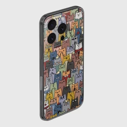 Чехол для iPhone 16 Pro силиконовый с защитой камеры The Коты паттерн - фото 2