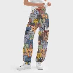 Женские джоггеры оверсайз 3D The Коты паттерн - фото 2