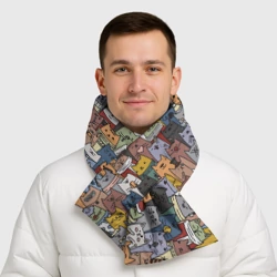 Шарф-пуховик 3D The Коты паттерн - фото 2