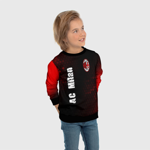 Детский свитшот 3D AC Milan + Графика, цвет 3D печать - фото 5