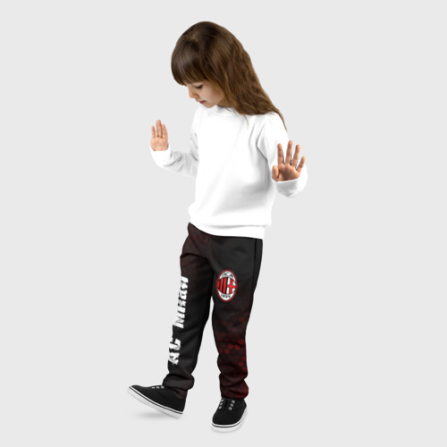 Детские брюки 3D с принтом AC MILAN | AC Milan + Графика, фото на моделе #1
