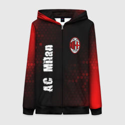 Женская толстовка 3D на молнии AC Milan + Графика