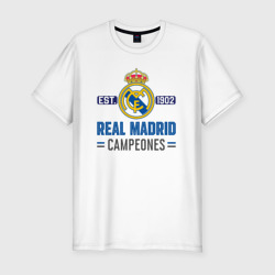 Мужская футболка хлопок Slim Real Madrid Реал Мадрид