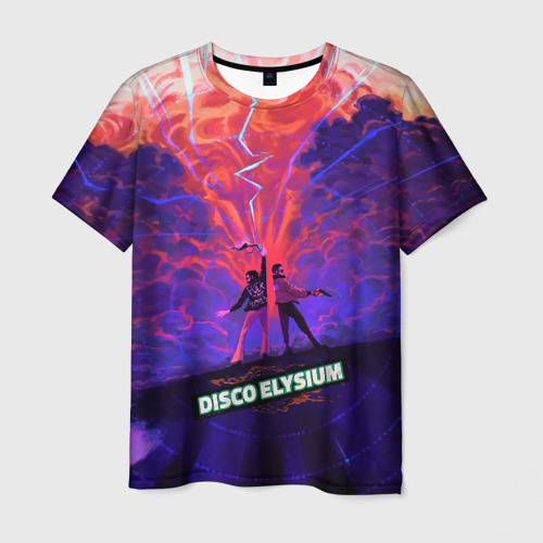 Мужская футболка с принтом Disco art, вид спереди №1
