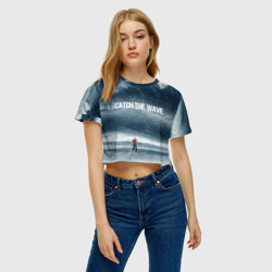 Женская футболка Crop-top 3D Волна мыслей - фото 2