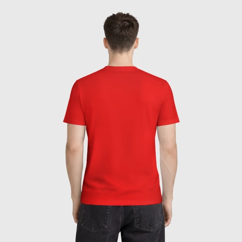 Мужская футболка 3D с принтом Почетный Комсомолец СССР, вид сзади #2