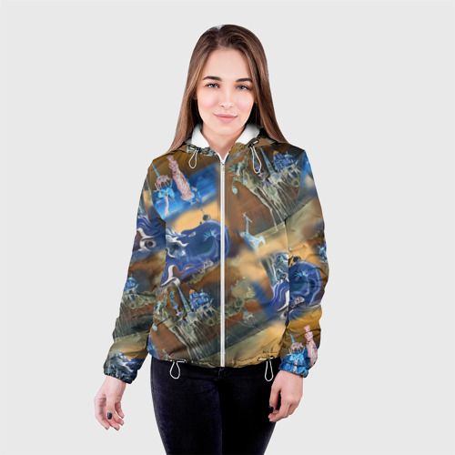 Женская куртка 3D Картины Сальвадора Дали/Паттерн, цвет белый - фото 3