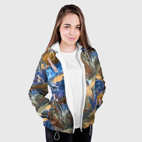 Женская куртка 3D Картины Сальвадора Дали/Паттерн, цвет белый - фото 4