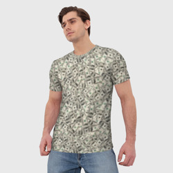 Мужская футболка 3D Доллары Dollars - фото 2
