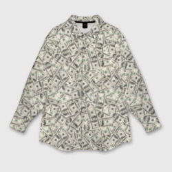 Мужская рубашка oversize 3D Доллары Dollars