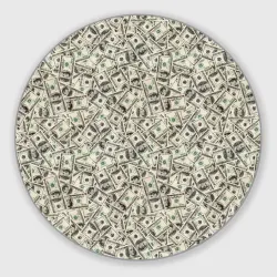 Круглый коврик для мышки Доллары Dollars