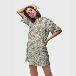 Платье-футболка 3D Доллары Dollars - фото 2