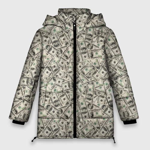 Женская зимняя куртка Oversize Доллары Dollars, цвет черный