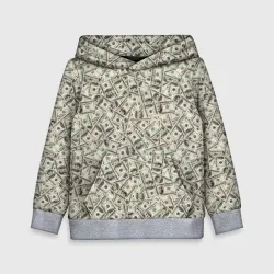 Детская толстовка 3D Доллары Dollars