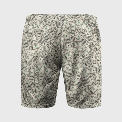 Мужские шорты спортивные Доллары Dollars, цвет 3D печать - фото 2