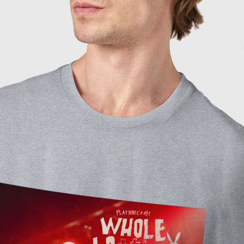 Мужская футболка хлопок Playboi Carti WLR, цвет меланж - фото 6