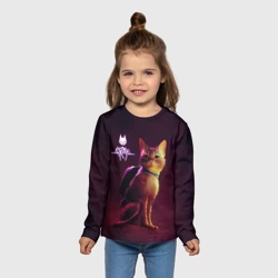 Детский лонгслив 3D Stray блуждающий кот - фото 2