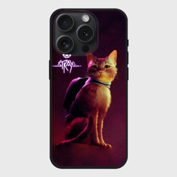 Чехол силиконовый для Apple iPhone 15 Pro матовый Stray блуждающий кот