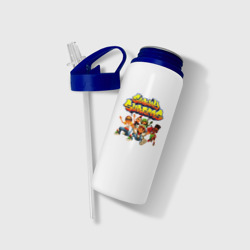 Бутылка для воды с трубочкой Subway Surfers персонажи - фото 2