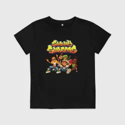 Детская футболка хлопок Subway Surfers персонажи