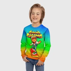 Детский лонгслив 3D Subway Surfers Метро серферов - фото 3