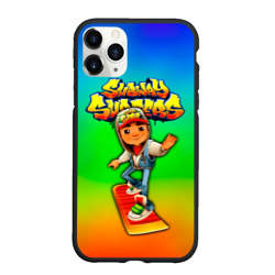 Чехол для iPhone 11 Pro Max матовый Subway Surfers Метро серферов