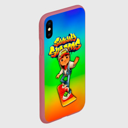 Чехол для iPhone XS Max матовый Subway Surfers Метро серферов - фото 2