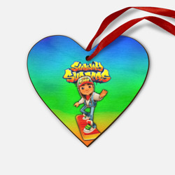 Деревянная игрушка Сердце Subway Surfers Метро серферов