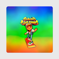 Магнит виниловый Квадрат Subway Surfers Метро серферов