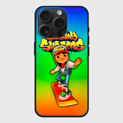 Чехол силиконовый для Apple iPhone 15 Pro матовый Subway Surfers Метро серферов