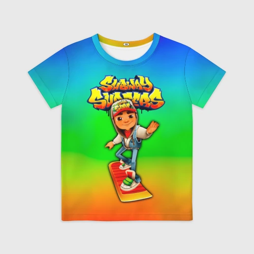 Детская футболка 3D Subway Surfers Метро серферов