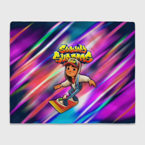 Плед 3D Subway Surfers, цвет 3D (велсофт)