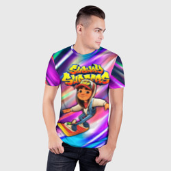 Мужская футболка 3D Slim Subway Surfers - фото 2