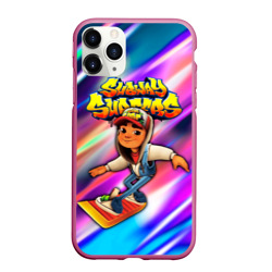 Чехол для iPhone 11 Pro Max матовый Subway Surfers