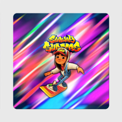 Магнит виниловый Квадрат Subway Surfers