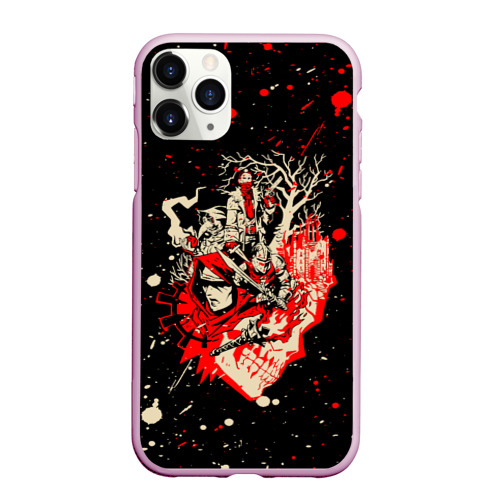 Чехол для iPhone 11 Pro Max матовый Darsket dungeon hero Dark forest на спине, цвет розовый