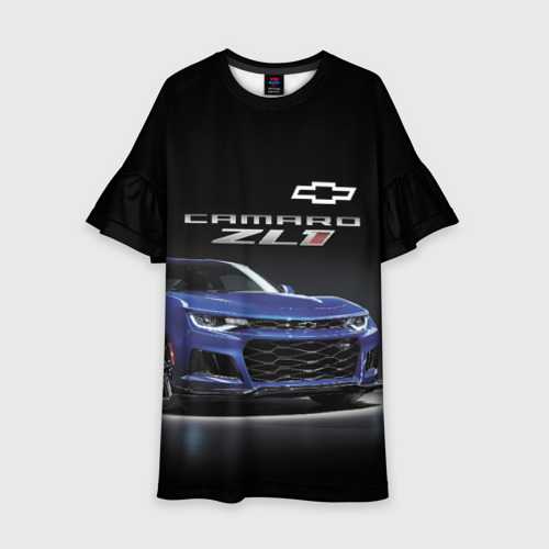 Детское платье 3D Chevrolet Camaro ZL1 Motorsport, цвет 3D печать