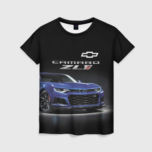 Женская футболка 3D Chevrolet Camaro ZL1 Motorsport, цвет 3D печать