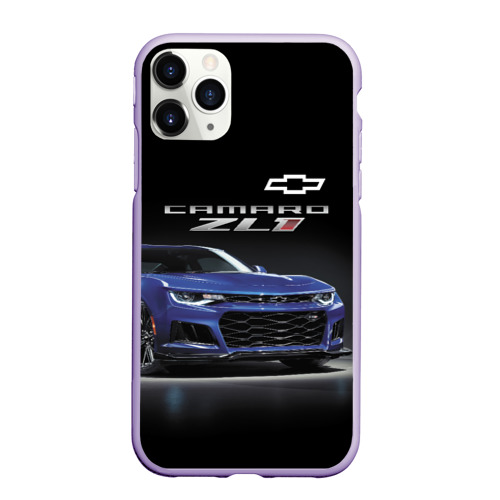 Чехол для iPhone 11 Pro матовый Chevrolet Camaro ZL1 Motorsport, цвет светло-сиреневый