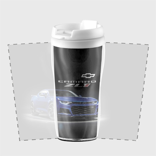 Термокружка-непроливайка Chevrolet Camaro ZL1 Motorsport, цвет белый - фото 2
