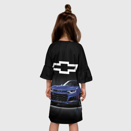 Детское платье 3D Chevrolet Camaro ZL1 Motorsport, цвет 3D печать - фото 5