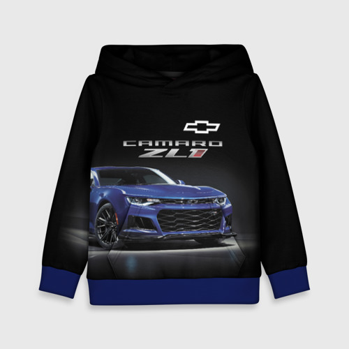 Детская толстовка 3D Chevrolet Camaro ZL1 Motorsport, цвет синий