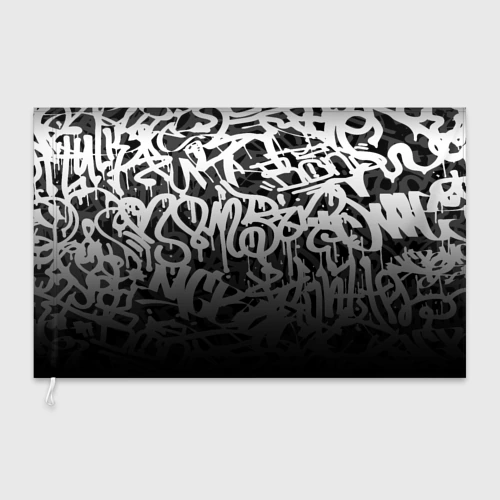 Флаг 3D Graffiti white tags граффити