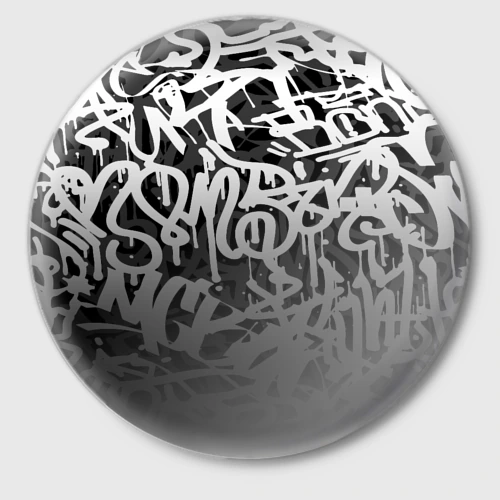 Значок Graffiti white tags граффити