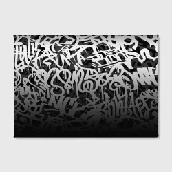 Холст прямоугольный Graffiti white tags граффити - фото 2