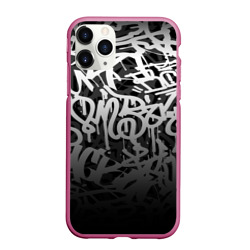 Чехол для iPhone 11 Pro Max матовый Graffiti white tags граффити