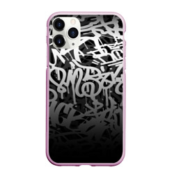 Чехол для iPhone 11 Pro Max матовый Graffiti white tags граффити