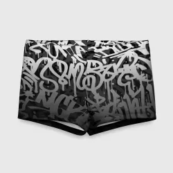 Детские купальные плавки 3D Graffiti white tags граффити