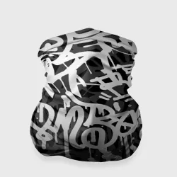 Бандана-труба 3D Graffiti white tags граффити