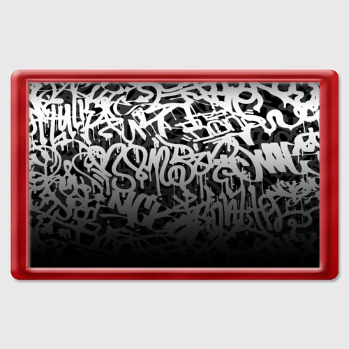 Магнит 45*70 Graffiti white tags граффити